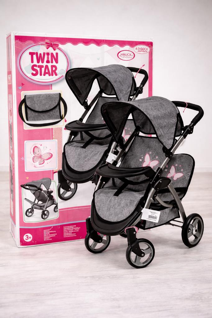 Twinstar dubbele poppenwagen - Zo goed als nieuw, Meisje, ., Ophalen of Verzenden, Zo goed als nieuw