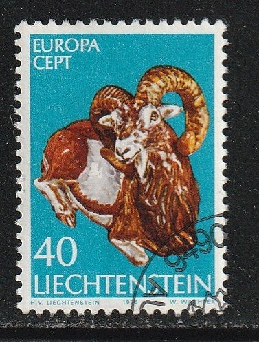 Verenigd Europa 1976 - Liechtenstein -Keramiek - Moeflon, Ophalen, Gestempeld, Overige thema's