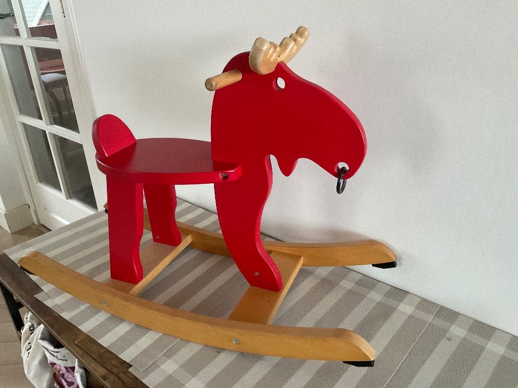 Houten hobbel paard. Eigenlijk een eland ;), Ophalen, Nieuw