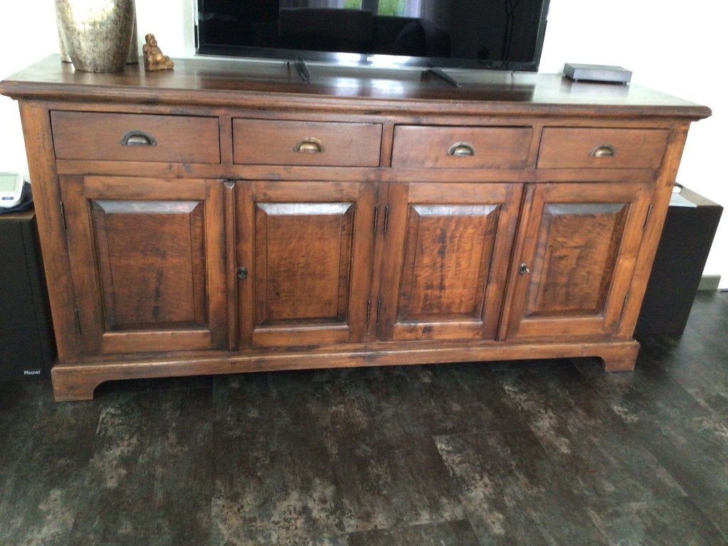 Massief eiken dressoir, Huis en Inrichting, Kasten | Dressoirs, Ophalen, Met deur(en), 150 tot 200 cm, Eikenhout