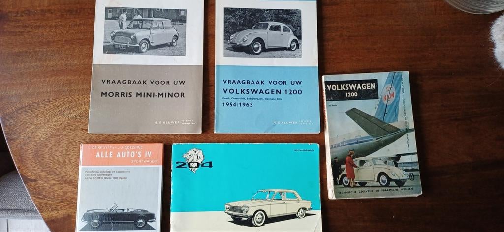 Vraagbaken en instructieboekjes: Morris Mini, VW, Peugeot, Auto diversen, Handleidingen en Instructieboekjes, Ophalen of Verzenden