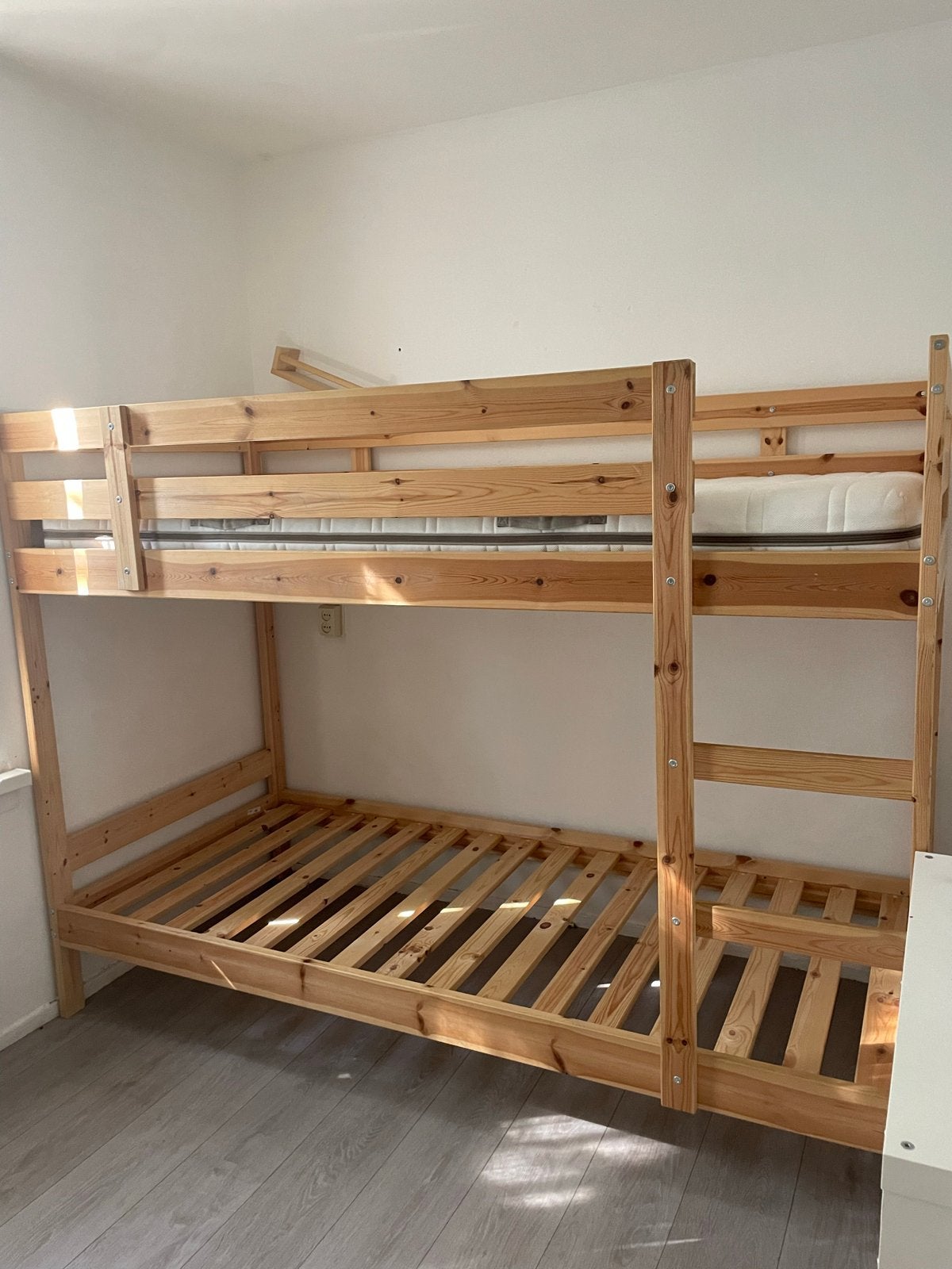 Ikea houten stapelbed met lattenbodems, Ophalen, Gebruikt, 90 cm, 160 tot 180 cm