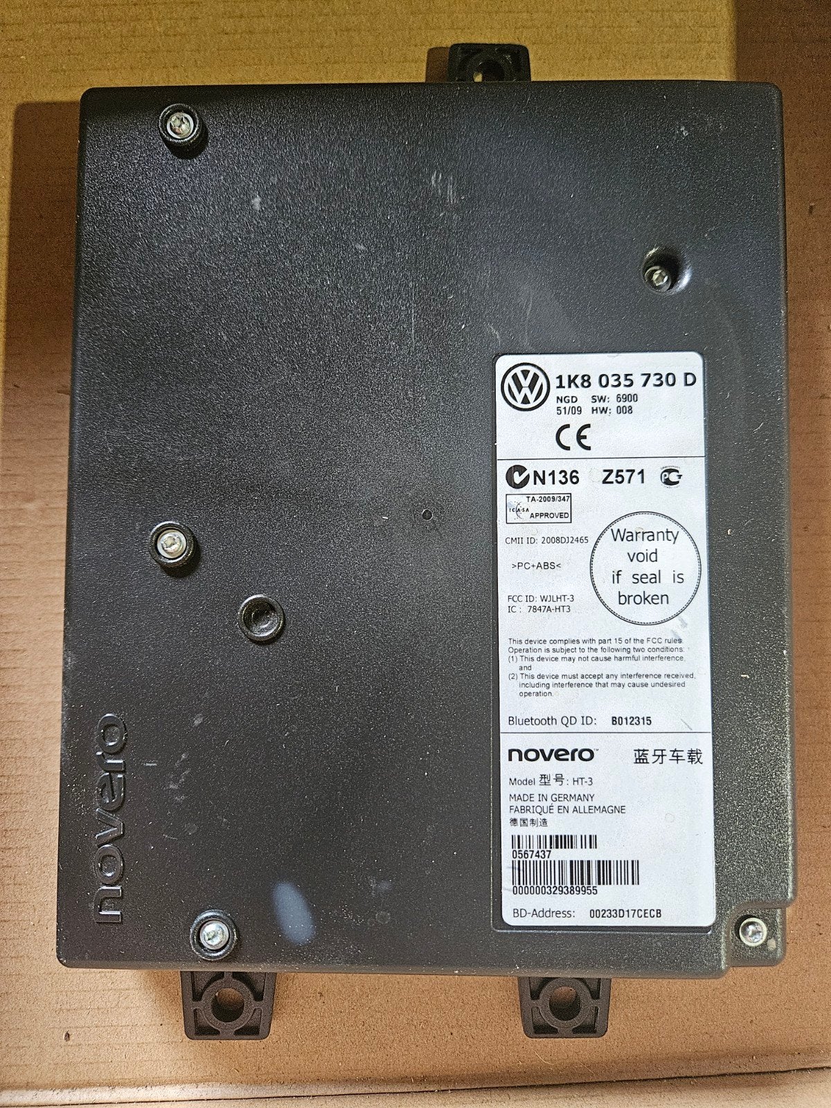 Volkswagen Bluetooth Module Novero HT-3 1K8035730D, Ophalen of Verzenden
