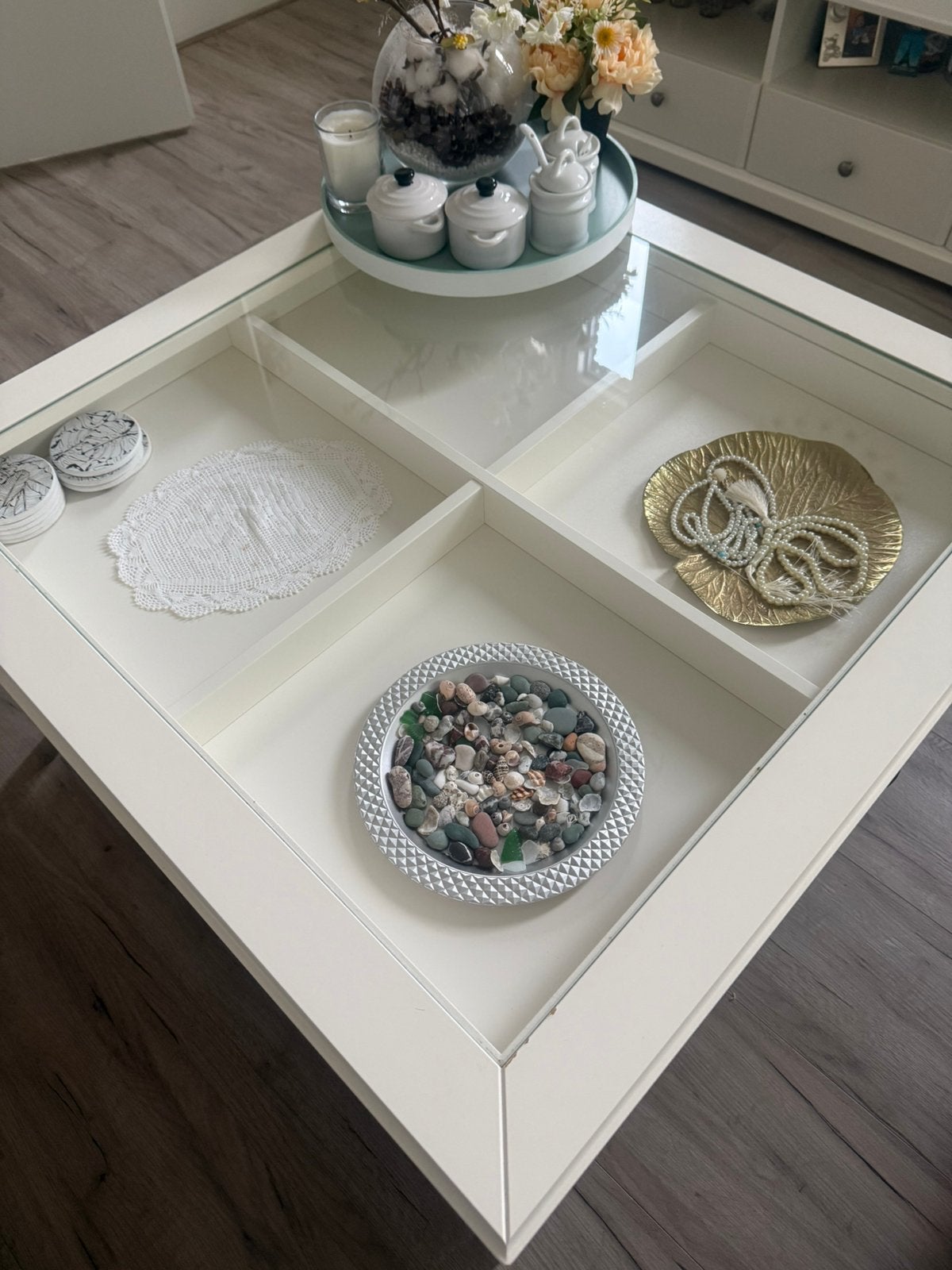 Salontafel wit ikea, Huis en Inrichting, Tafels | Salontafels, 50 tot 100 cm, 50 tot 75 cm, Geen, Eikenhout