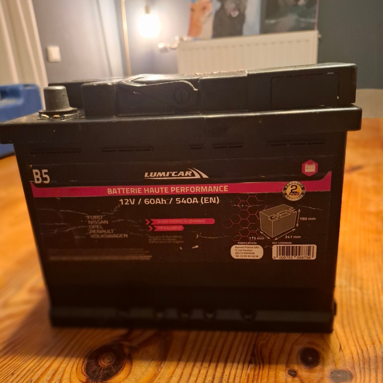Lumi'Car B5 12V 60Ah 540A (EN) Accu voor Auto, Ophalen of Verzenden, Nieuw, Opel