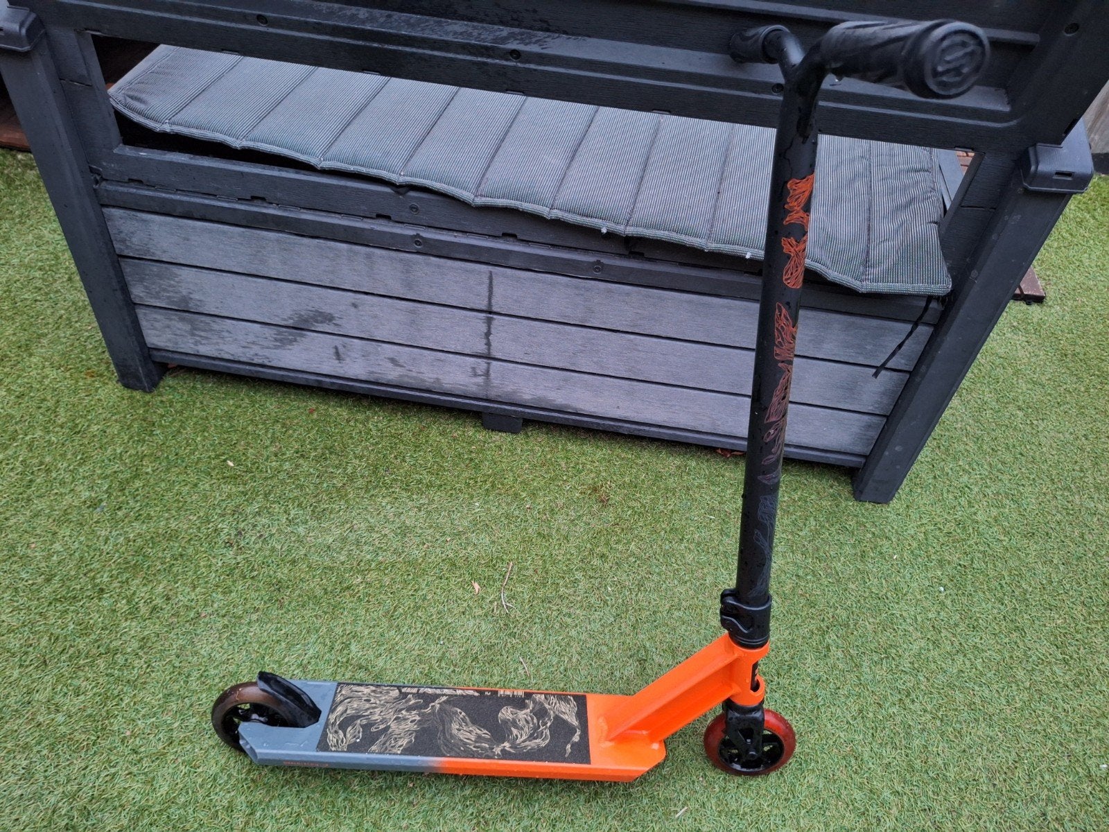 Stuntstep Oxelo MF3.6 V5 Oranje/Zwart -, Fietsen en Brommers, Steps, Ophalen, Gebruikt, Gewone step, Oxelo