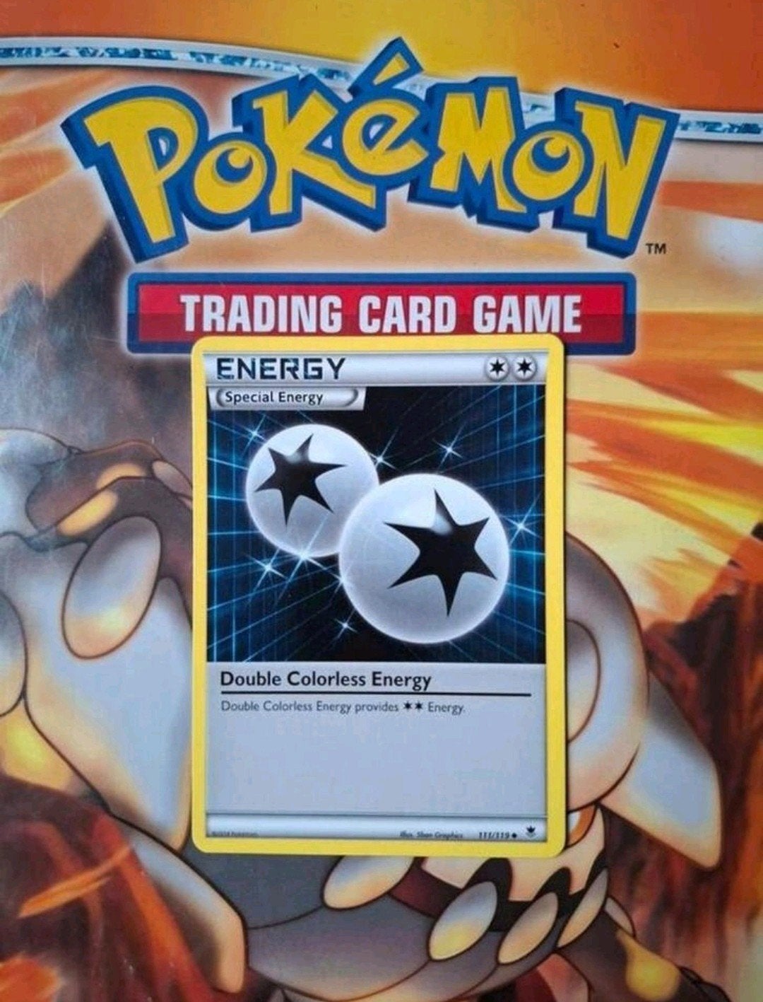 Double colourless energy 111/119 XY Phantom forces pokemon, Ophalen of Verzenden, Zo goed als nieuw, Losse kaart