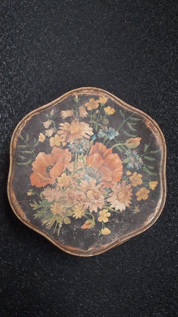 Blik met bloemen, Verzamelen, Ophalen of Verzenden, Gebruikt, Overige