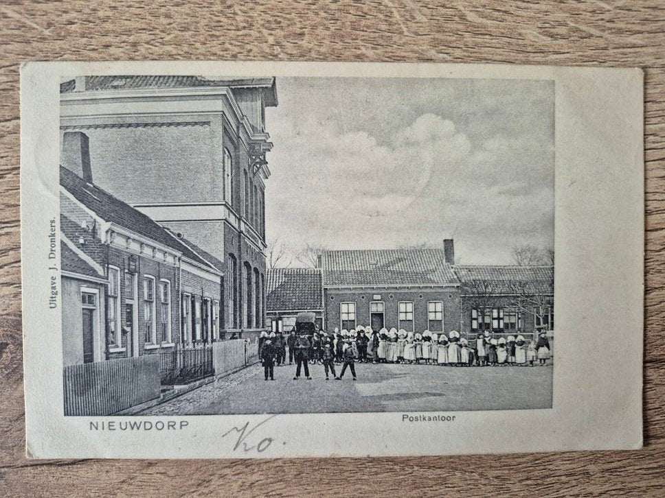 Nieuwdorp Postkantoor - Zeer fraai gelopen ansichtkaart, Ophalen of Verzenden, Voor 1920, Gelopen, Zeeland