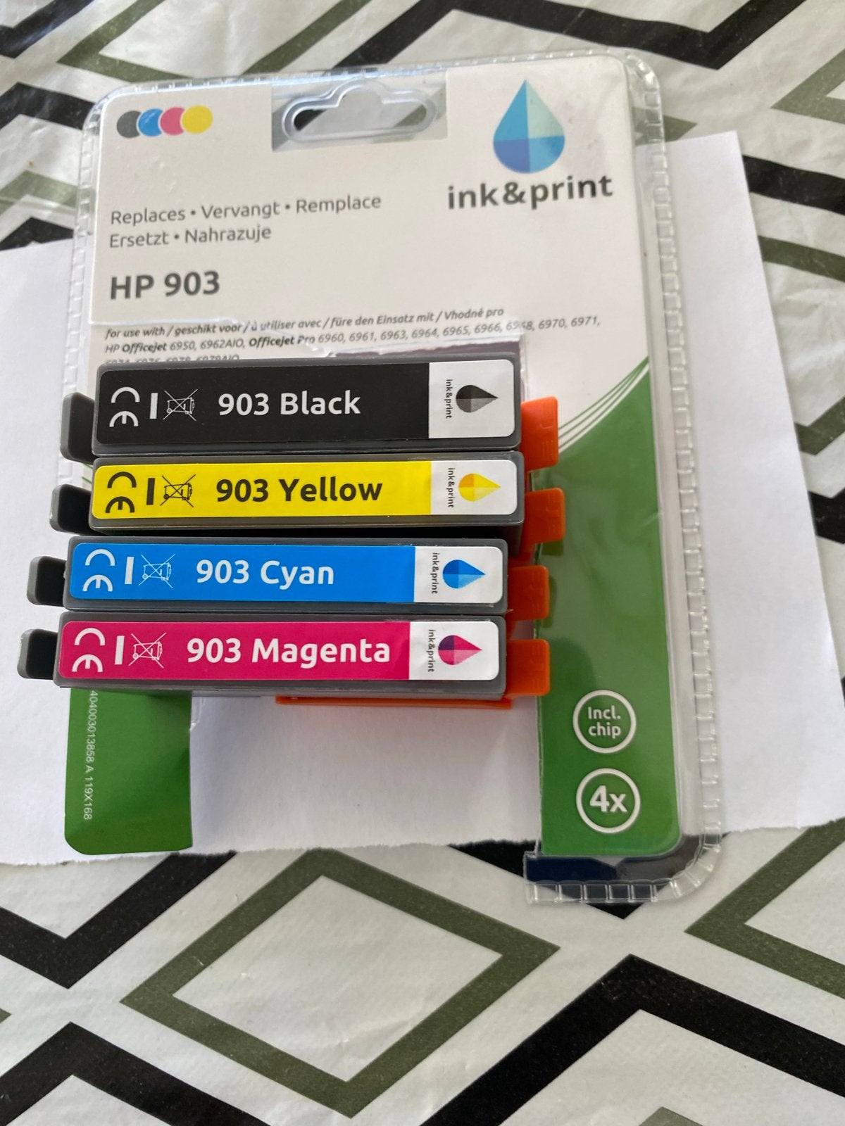 Vervangende cartridges voor HP 903 (4 stuks), Ophalen, Nieuw, Cartridge