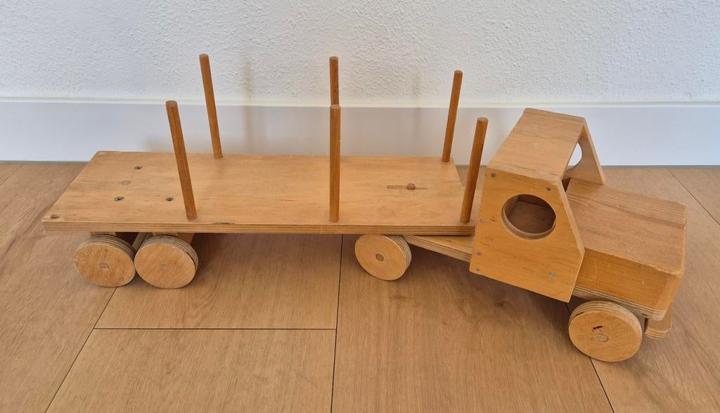 Houten vrachtwagen, Kinderen en Baby's, Speelgoed | Houten speelgoed, Ophalen