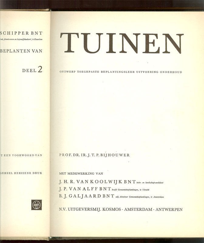 TUINEN deel 2 Ontwerpen, Toegepaste beplantingsleer,, Boeken, Ophalen of Verzenden, Gelezen, Bloemen, Planten en Bomen