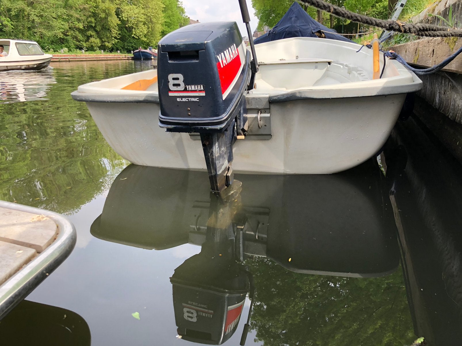 TEAB. Yamaha 8 pk langstaart. Beurt gehad, nieuwe impeller., Ophalen, Gebruikt, 5 tot 10 pk, Elektrische start