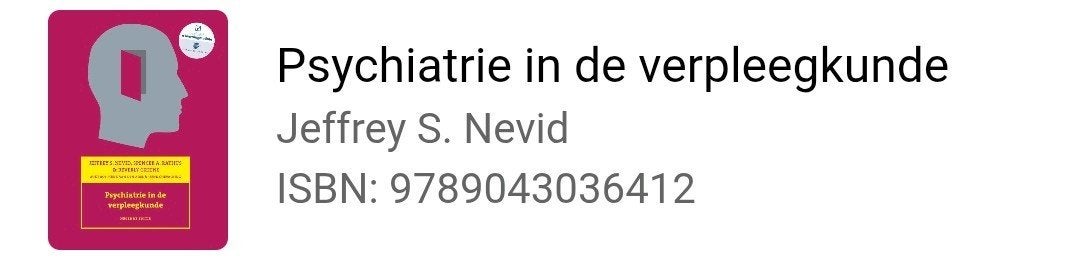 Psychiatrie in de verpleegkunde - Jeffrey S. Nevid, Gelezen, Jeffrey S. Nevid, Beta, HBO