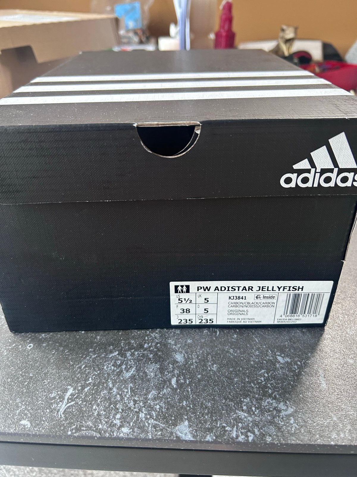 Pharrell x Adidas Adistar Jellyfish "Triple Black" Maat 38, Ophalen, Nieuw, Zwart, Sneakers of Gympen