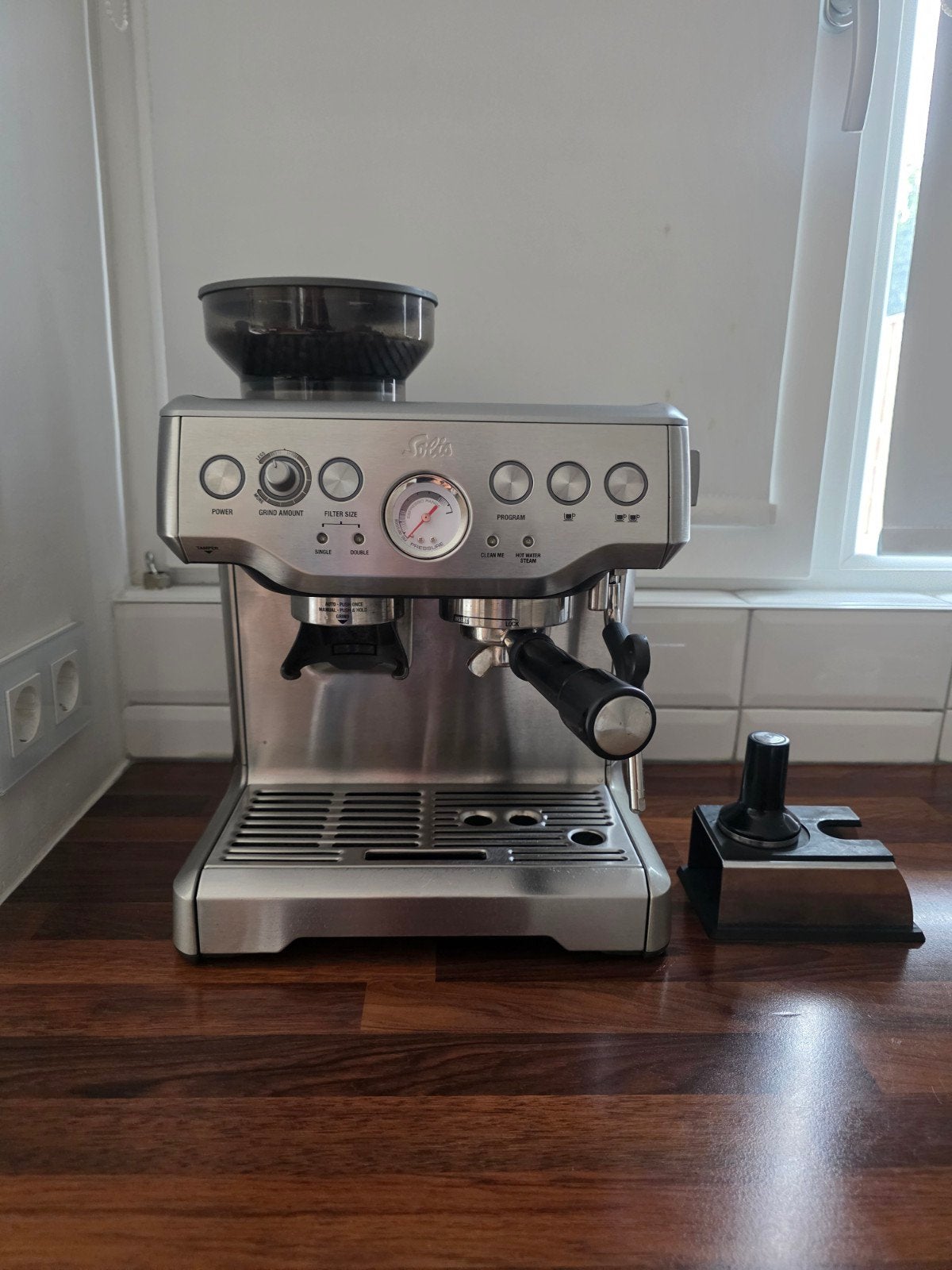 Solis koffie/espressomachine, Espresso apparaat, Ophalen of Verzenden, Zo goed als nieuw, 2 tot 4 kopjes