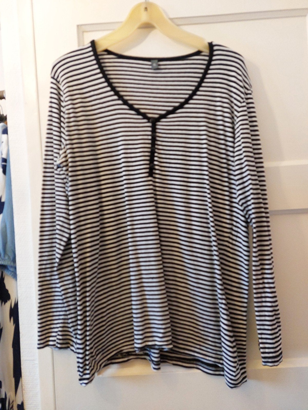 Gestreepte longsleeve shirt maat XL, Kleding | Dames, T-shirts, Zwart, Maat 46/48 (XL) of groter, Ophalen of Verzenden, Onbekend