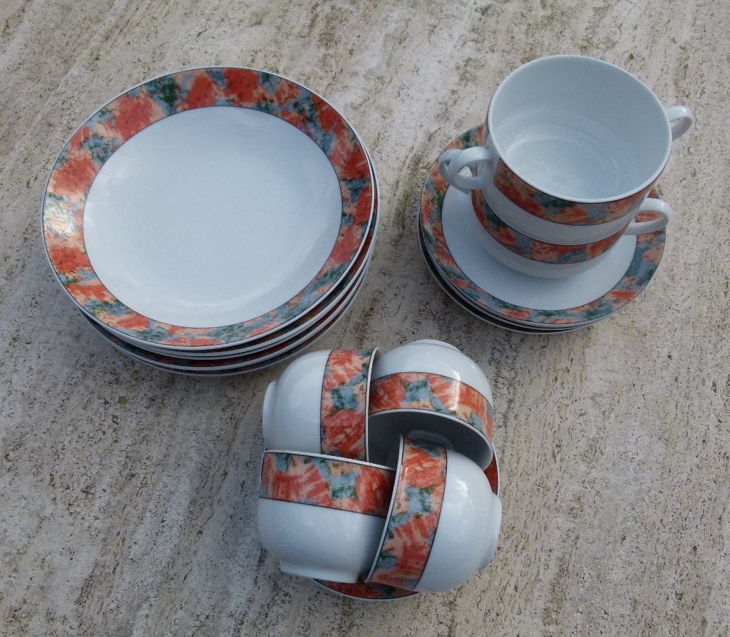 Bavaria Servies met Oranje Boven rand, Nieuw, Ophalen of Verzenden, Bord(en), Wedgwood