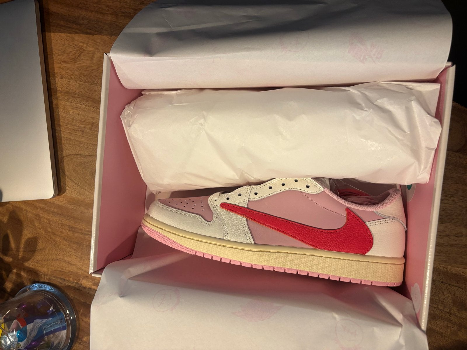 Nike Air Jordan 1 Low OG SP Travis Scott Tropical pink, Ophalen, Nieuw, Sneakers of Gympen, Roze