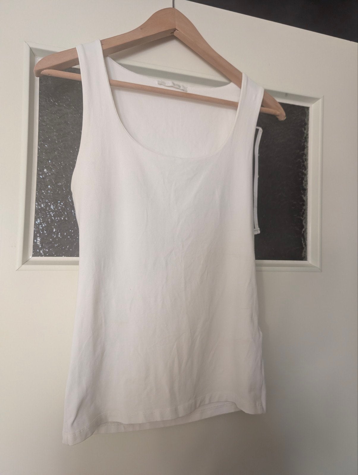 Witte Zara tanktop maat M, Maat 38/40 (M), Ophalen of Verzenden, Zo goed als nieuw, Zonder mouw