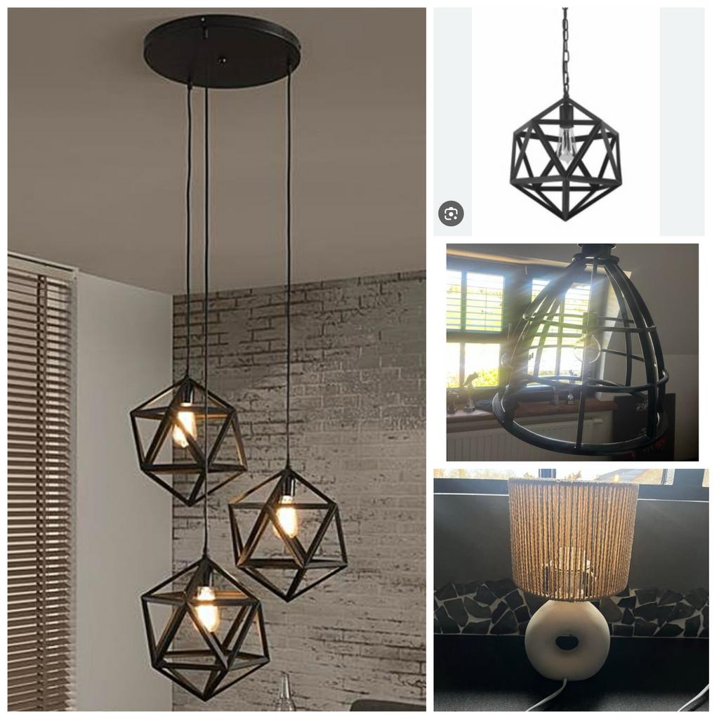 4 lampen te koop, Huis en Inrichting, Ophalen of Verzenden, Zo goed als nieuw, Metaal, 75 cm of meer