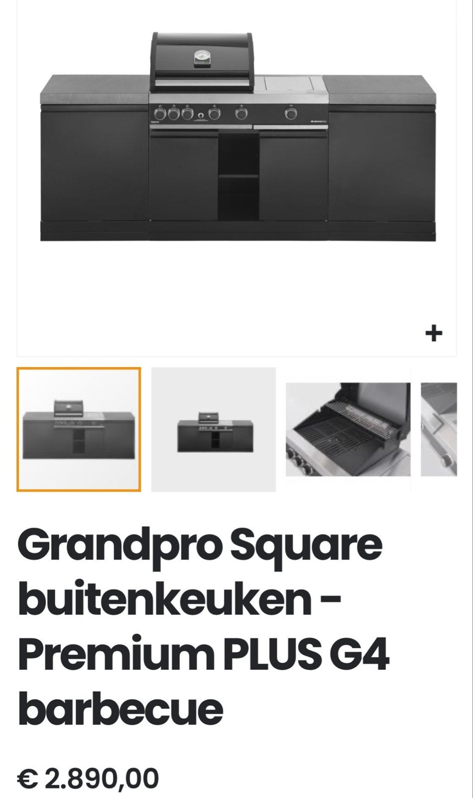 Grandpro Square buitenkeuken - Premium PLUS G4 barbecue, Ophalen, Gebruikt, Gas, Vrijstaand