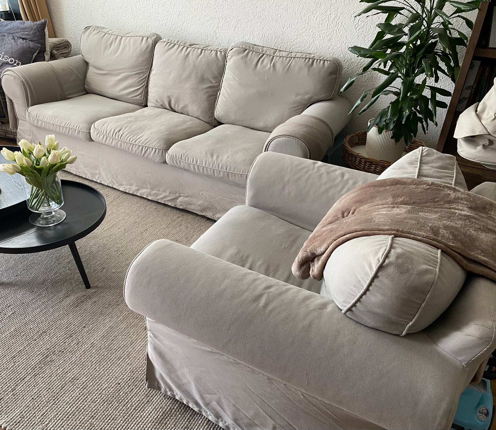 3 persoons Bank met Fauteuil, Huis en Inrichting, Ophalen, Gebruikt