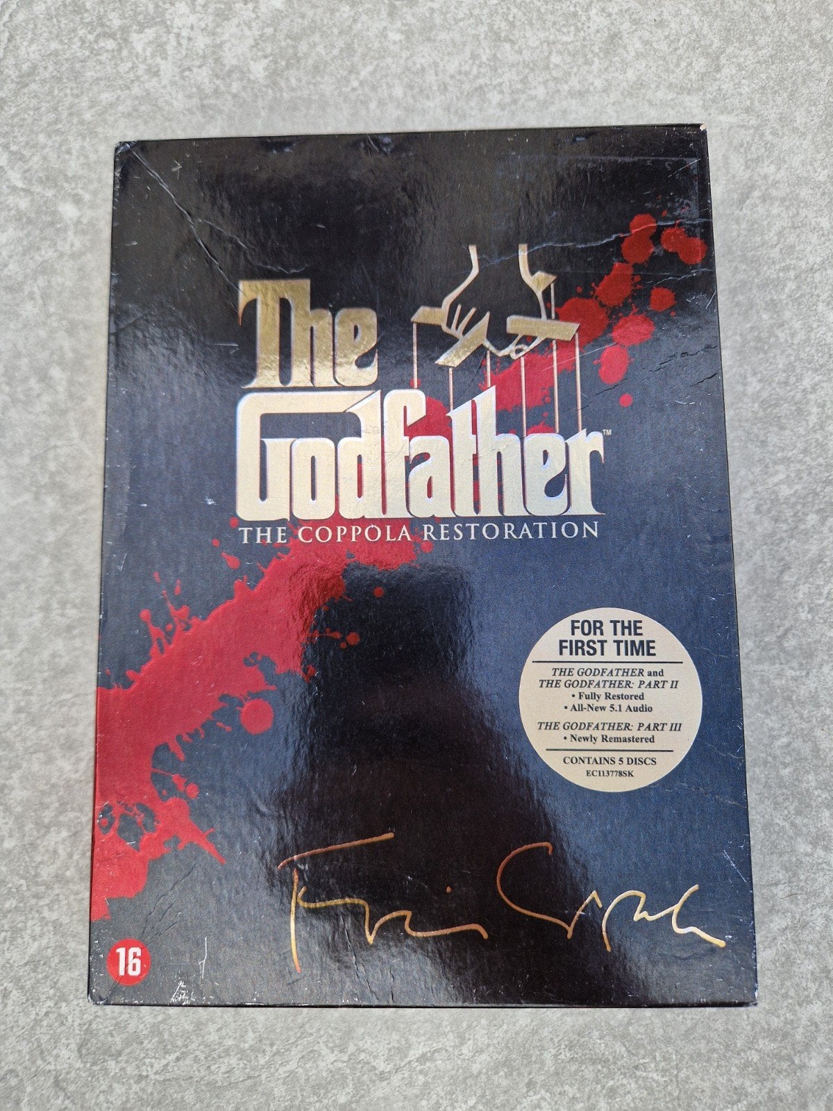 The Godfather Coppola Restoration DVD Boxset (5 discs), Maffia en Misdaad, Vanaf 16 jaar, Nederlands, Ophalen of Verzenden