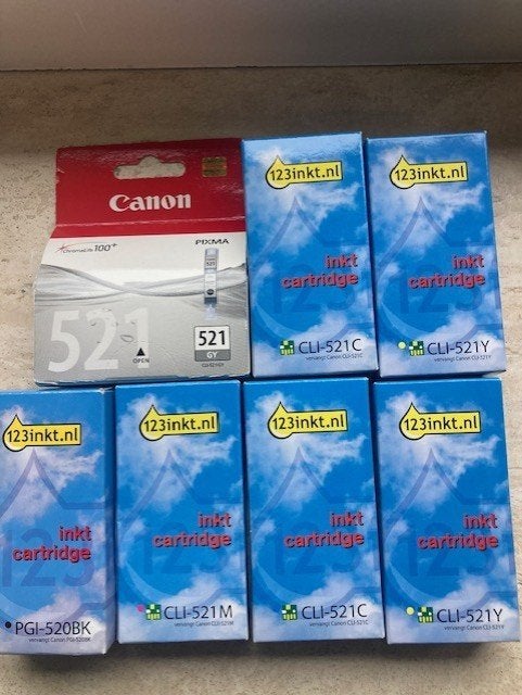 Te Koop : Canon 520/521 (N.V.) cartridges, Ophalen of Verzenden, Nieuw, Cartridge, Huismerk