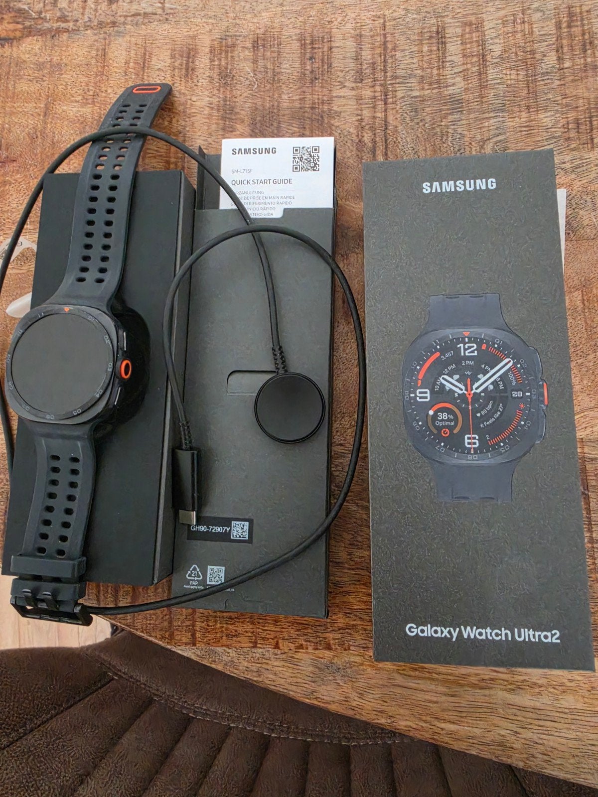 Samsung Galaxy Watch Ultra 2 LTE Titanium Zwart 47mm, Stappen, Zwart, Samsung ⌚️, Ophalen of Verzenden