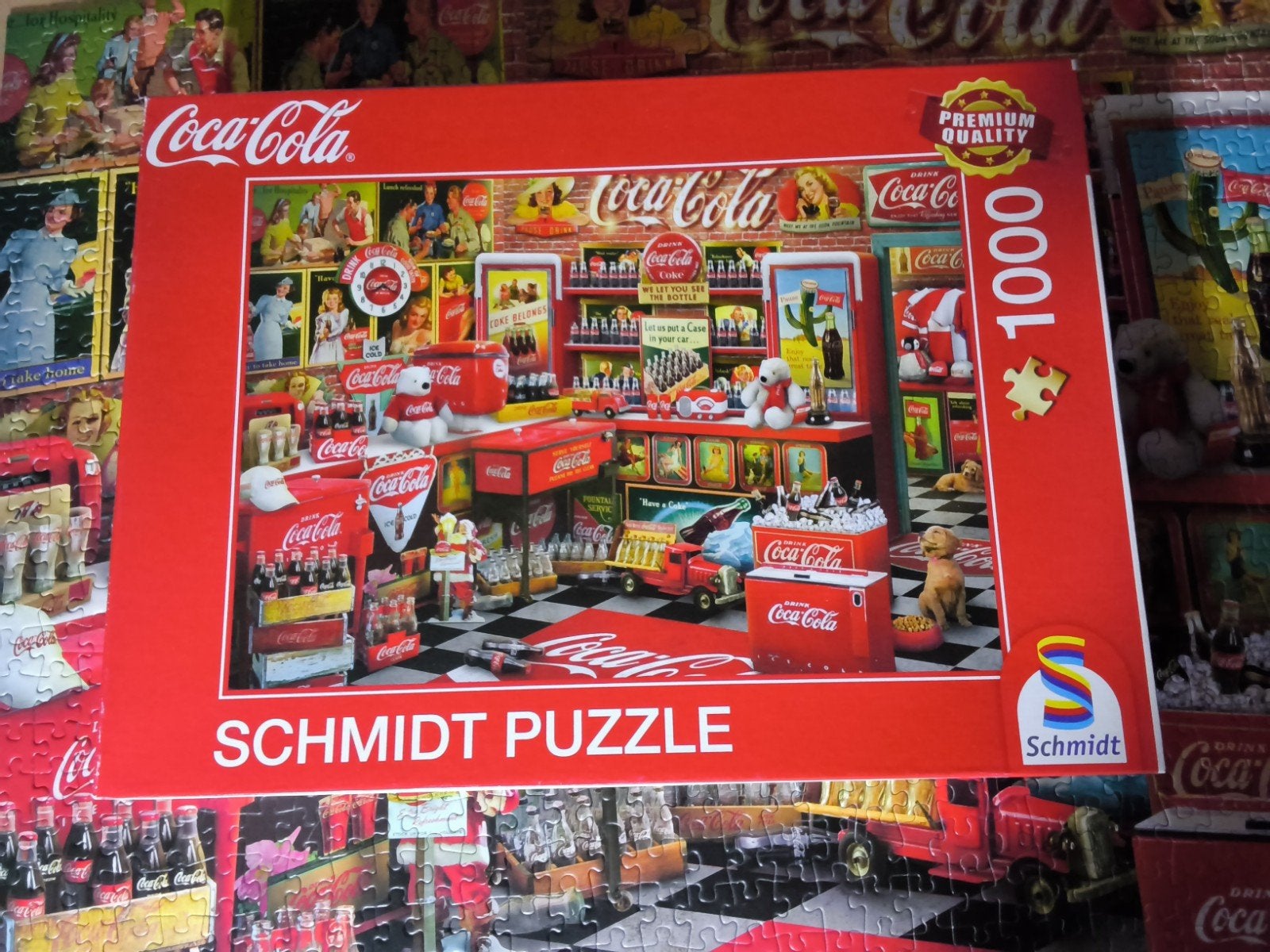 Coca-Cola Puzzels:( Samen voor 5 euro), Ophalen of Verzenden, 500 t/m 1500 stukjes, Gebruikt, Legpuzzel