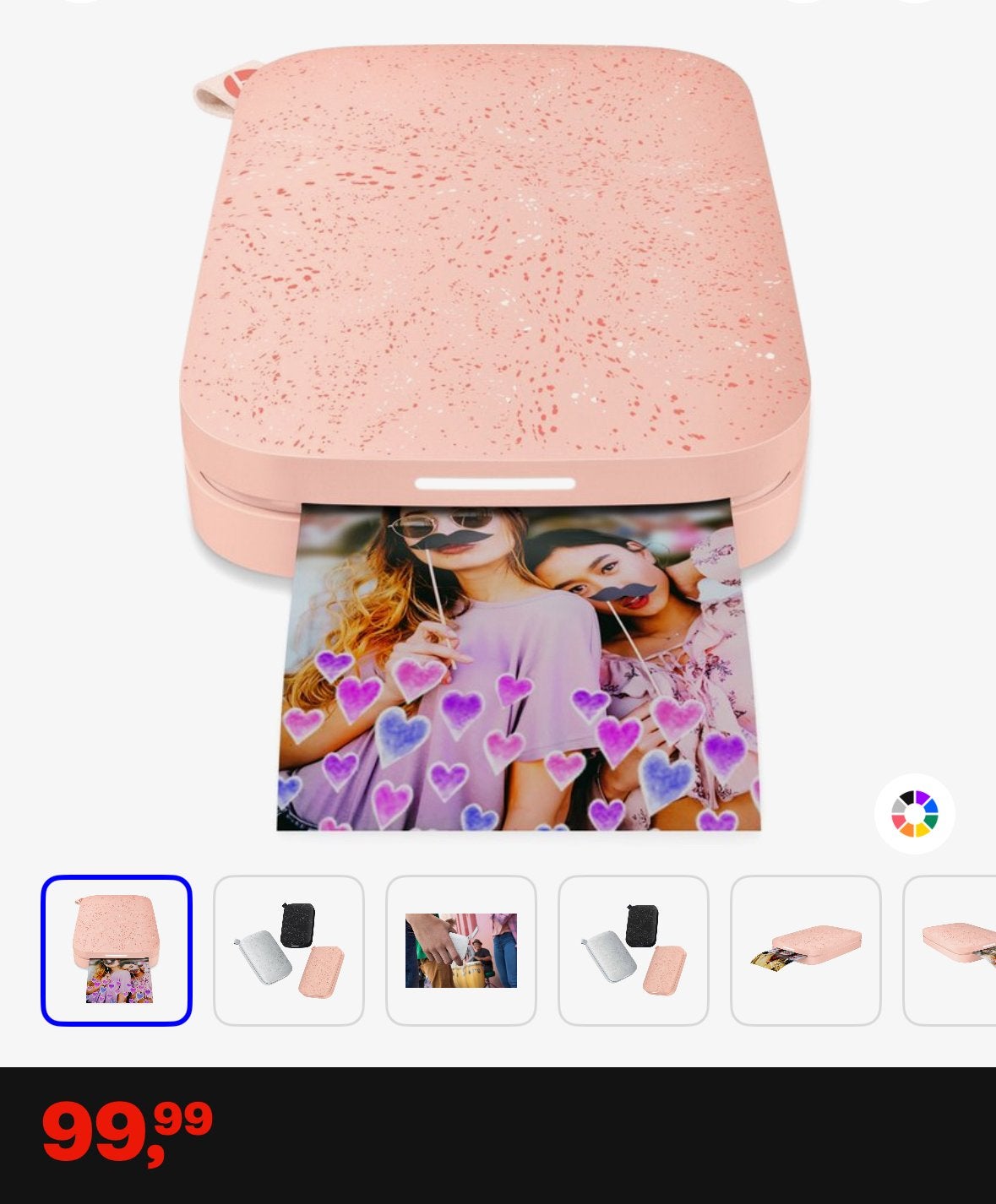 HP Sprocket - Mobiele Fotoprinter - Blush, Computers en Software, Pocketprinters, Ophalen, Zo goed als nieuw