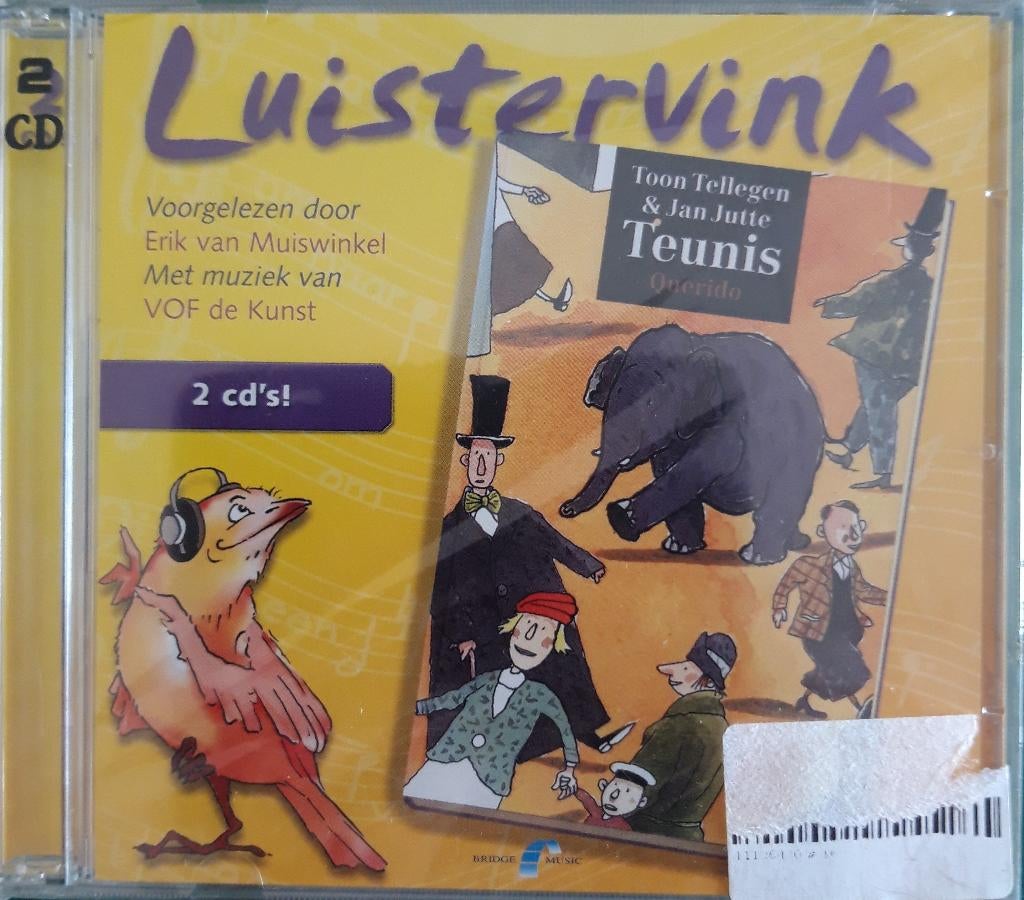 Luistervink Toon Tellegen en Jan Jutte Teunis 2 CD's NIEUW, Ophalen of Verzenden