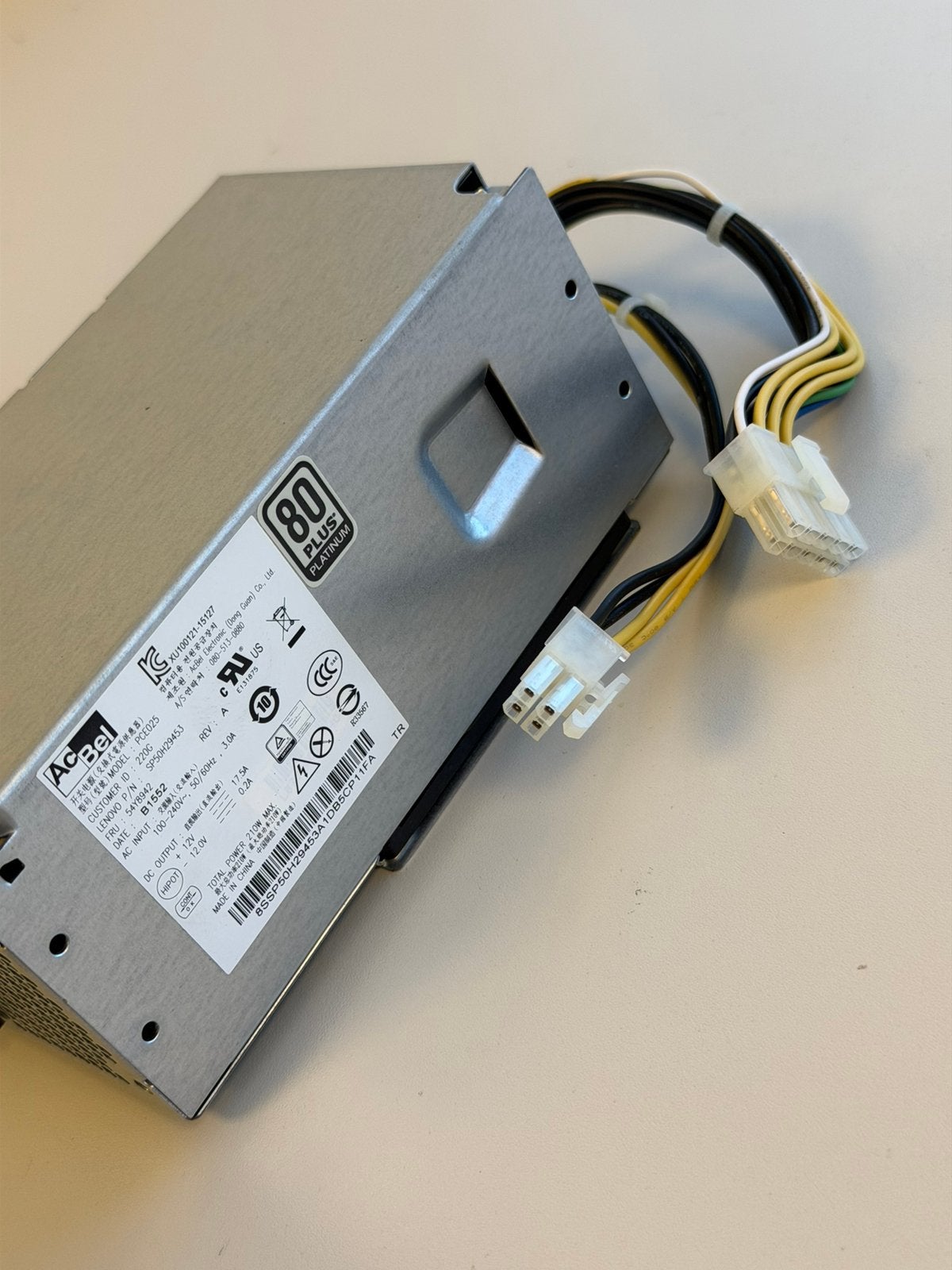AcBel Lenovo 210W Voeding PSU 80 Plus Platinum 54Y8942, N, N, Ophalen of Verzenden, Zo goed als nieuw