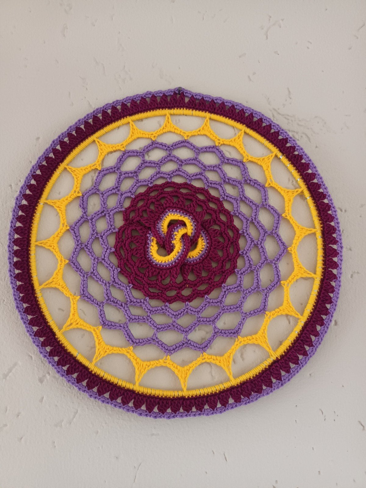 Handgemaakte Gehaakte Mandala Muurdecoratie, Ophalen of Verzenden, Nieuw