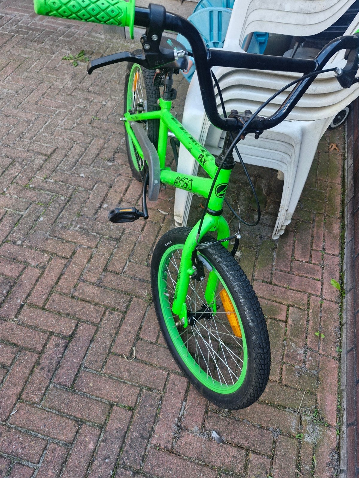 Amigo Fly BMX 20 inch - Groen, Fietsen en Brommers, Ophalen, Gebruikt, Staal, Velgrem