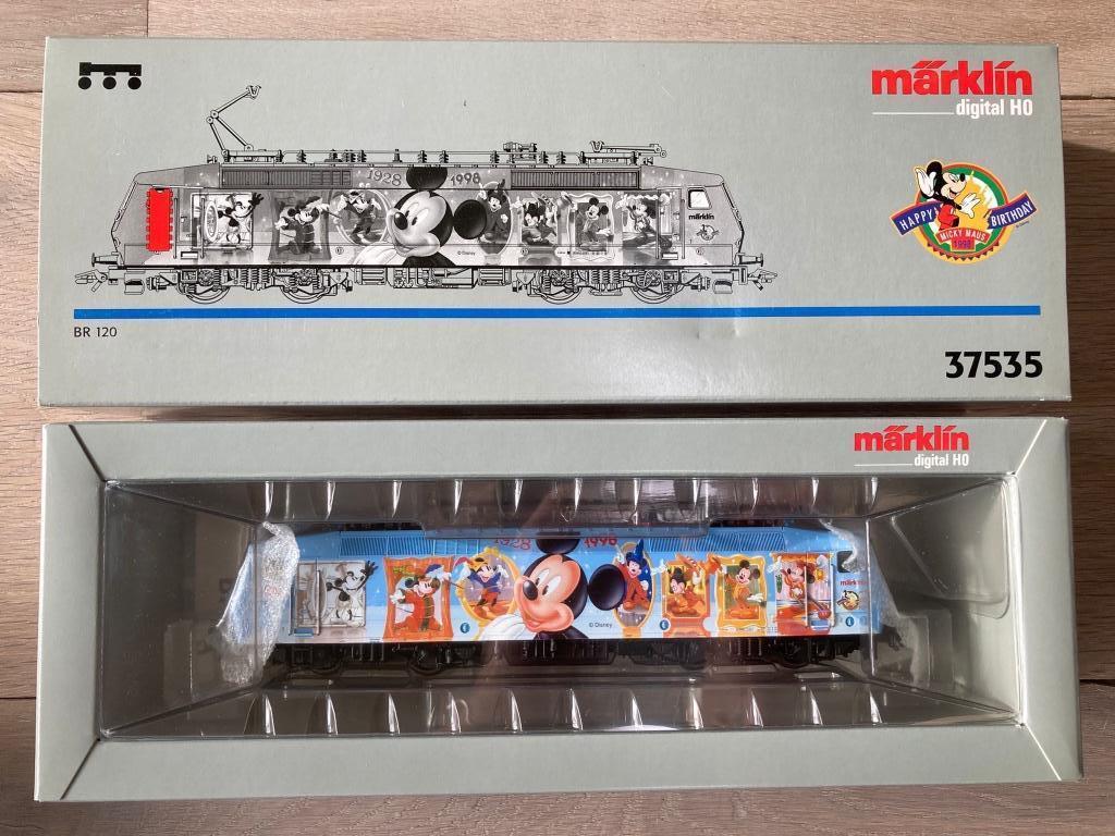 Marklin ho locomotief 37535 Mickey Mouse Disney nieuwstaat, Wisselstroom, Locomotief, Verzenden, Nieuw