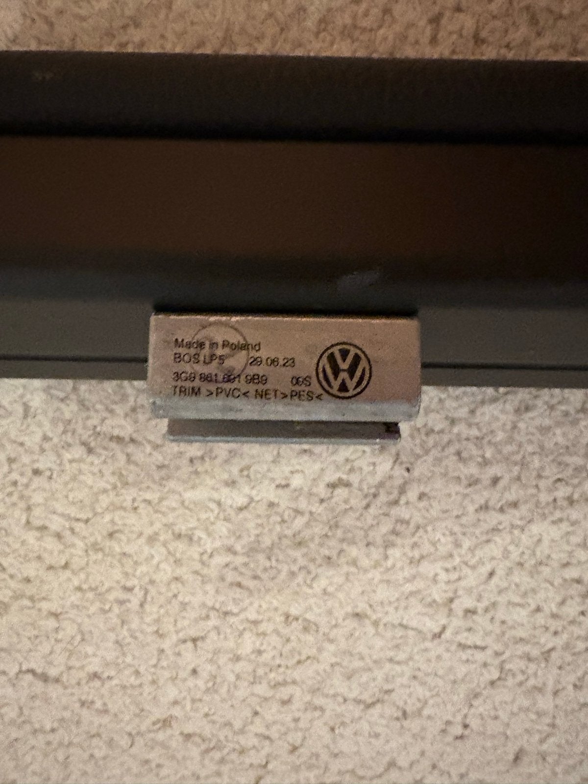 Volkswagen Kofferbak Rolhoes / Bagagenet 3G9 861 691 9B9, Ophalen, Gebruikt, Volkswagen