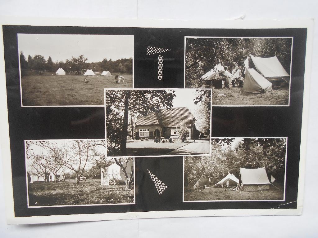 Eindhoven Acht camping Eindhoven Acht rond 1955 camping, Ophalen of Verzenden, 1940 tot 1960, Gelopen, Noord-Brabant