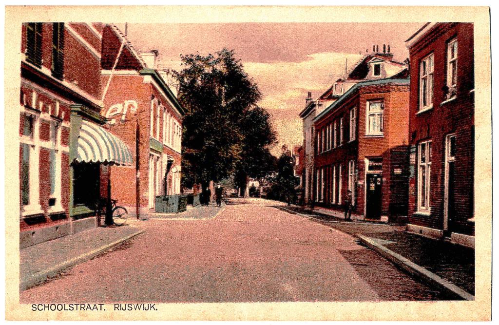 Rijswijk ZH 41, Schoolstraat, ongelopen, richtprijs € 4,50, Verzenden, 1920 tot 1940, Ongelopen, Zuid-Holland