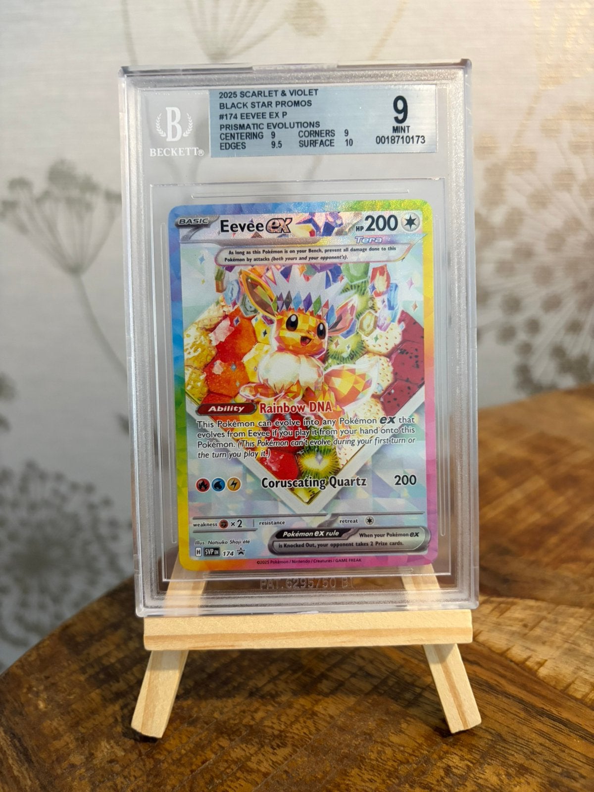 Pokemon TCG - Eevee EX #174 BGS 9 (Promo), Ophalen of Verzenden, Nieuw, Losse kaart, Foil