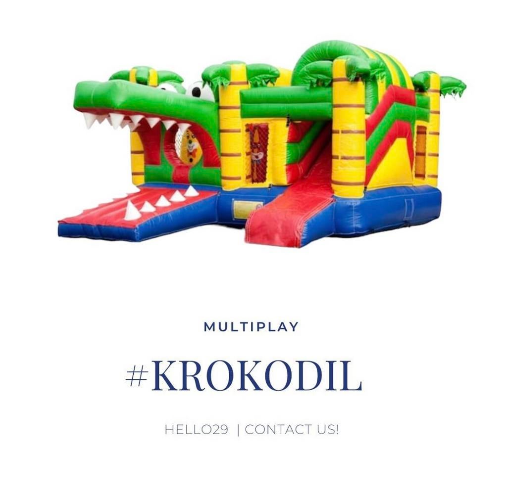 SPRINGKUSSEN MULTIPLAY KROKODIL TE HUUR/VERHUUR/HUREN!, Ophalen, Zo goed als nieuw, Overige