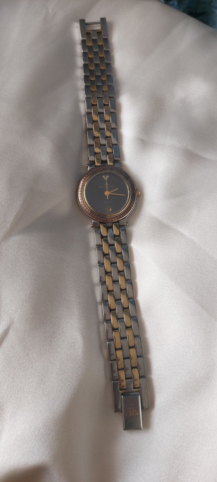 Maurice Lacroix Quartz Horloge - Tweekleurig met Strass, Overige merken, Gebruikt, Polshorloge, Overige materialen