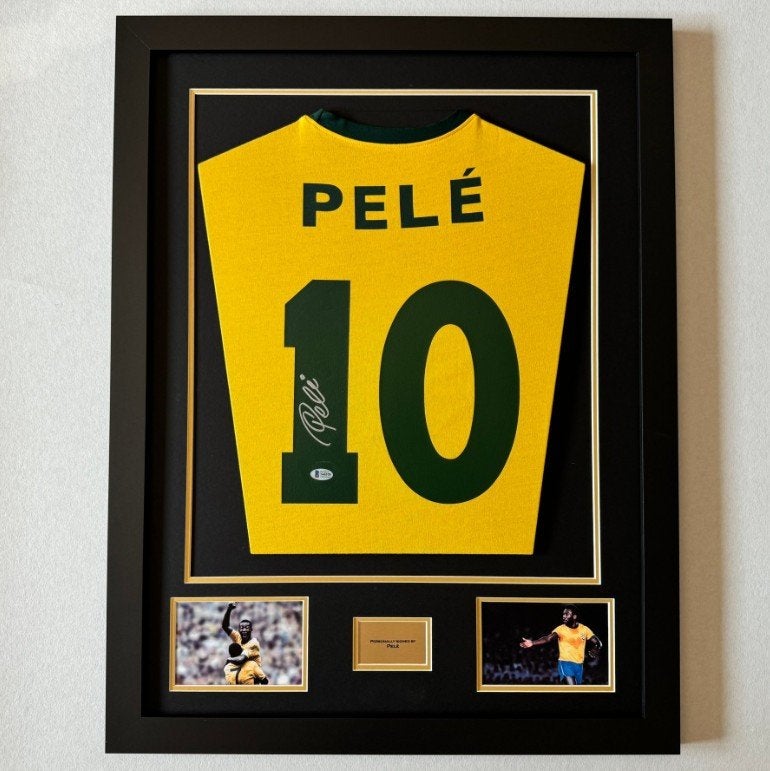 Shirt Pele met handtekening, Ophalen of Verzenden, Zo goed als nieuw, Buitenlandse clubs, Shirt