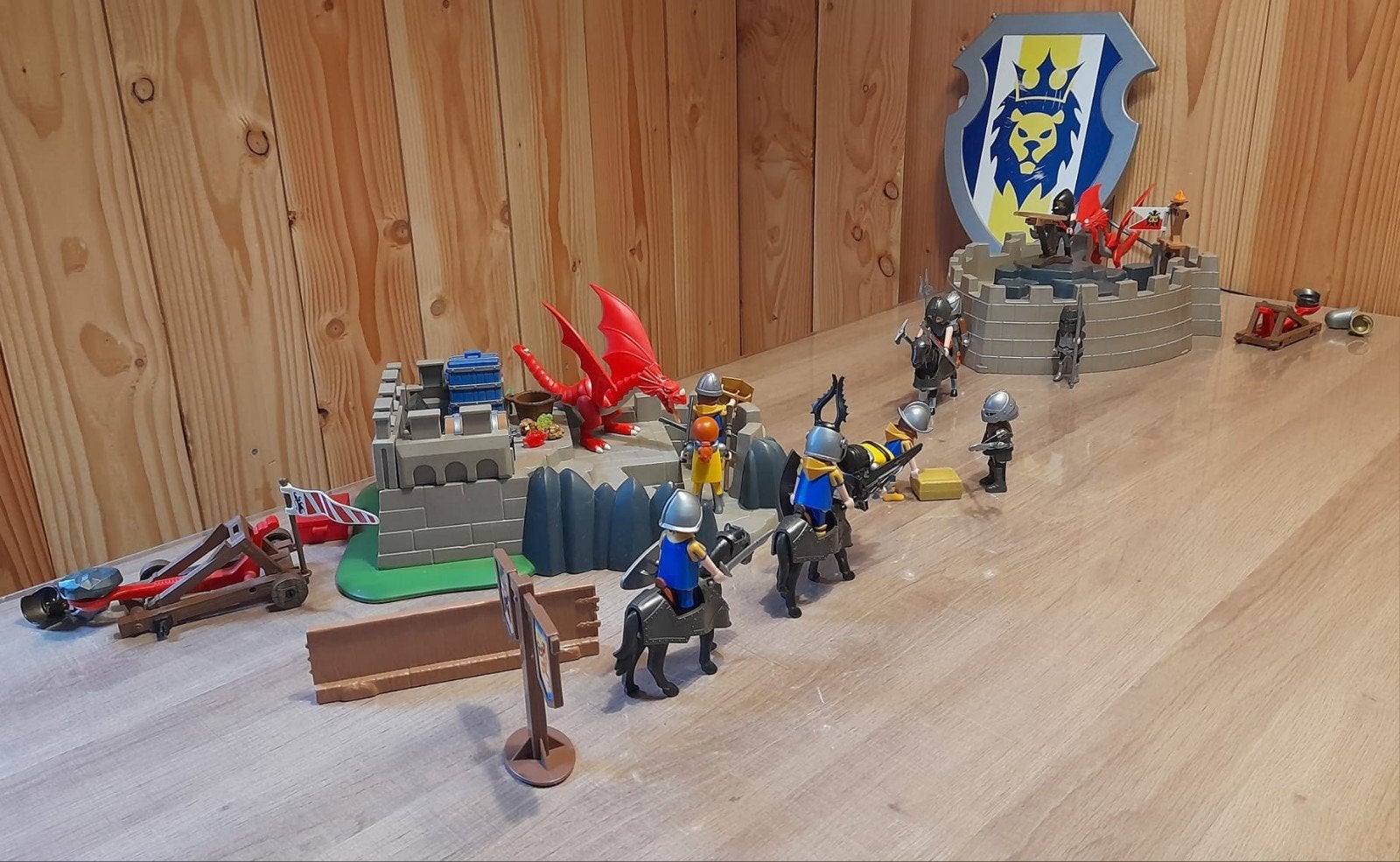 Dubbel Set: Vesting & Ridderburcht met Ridders en DRAKEN, Ophalen of Verzenden, Gebruikt
