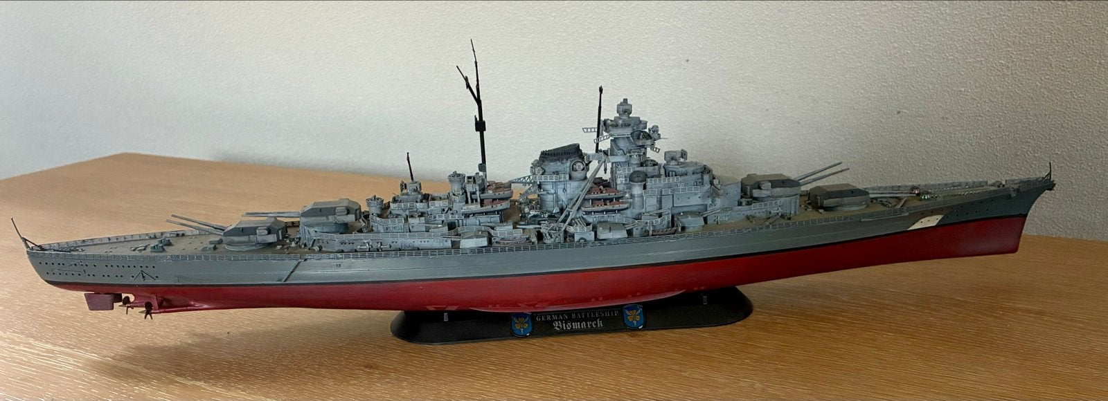 Model Duits oorlogsschip Bismarck - 70 cm, Ophalen of Verzenden, Zo goed als nieuw, 1:200 of kleiner, Overige merken