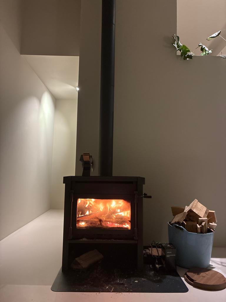 Janco de Jong Janus 12 Houtkachel 12KW, Ophalen, Gebruikt, Houtkachel, Vrijstaand