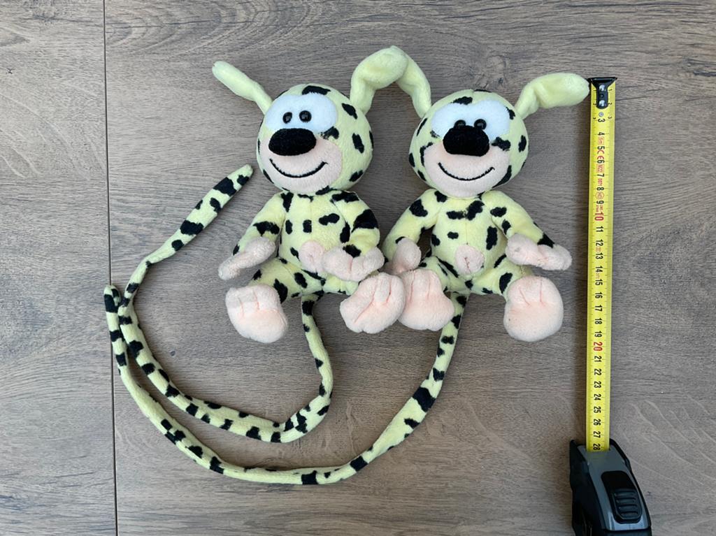 2 zgan, niet kapot, Marsupilami knuffels pluche, Verzamelen, Ophalen, Overige figuren, Zo goed als nieuw, Beeldje of Figuurtje