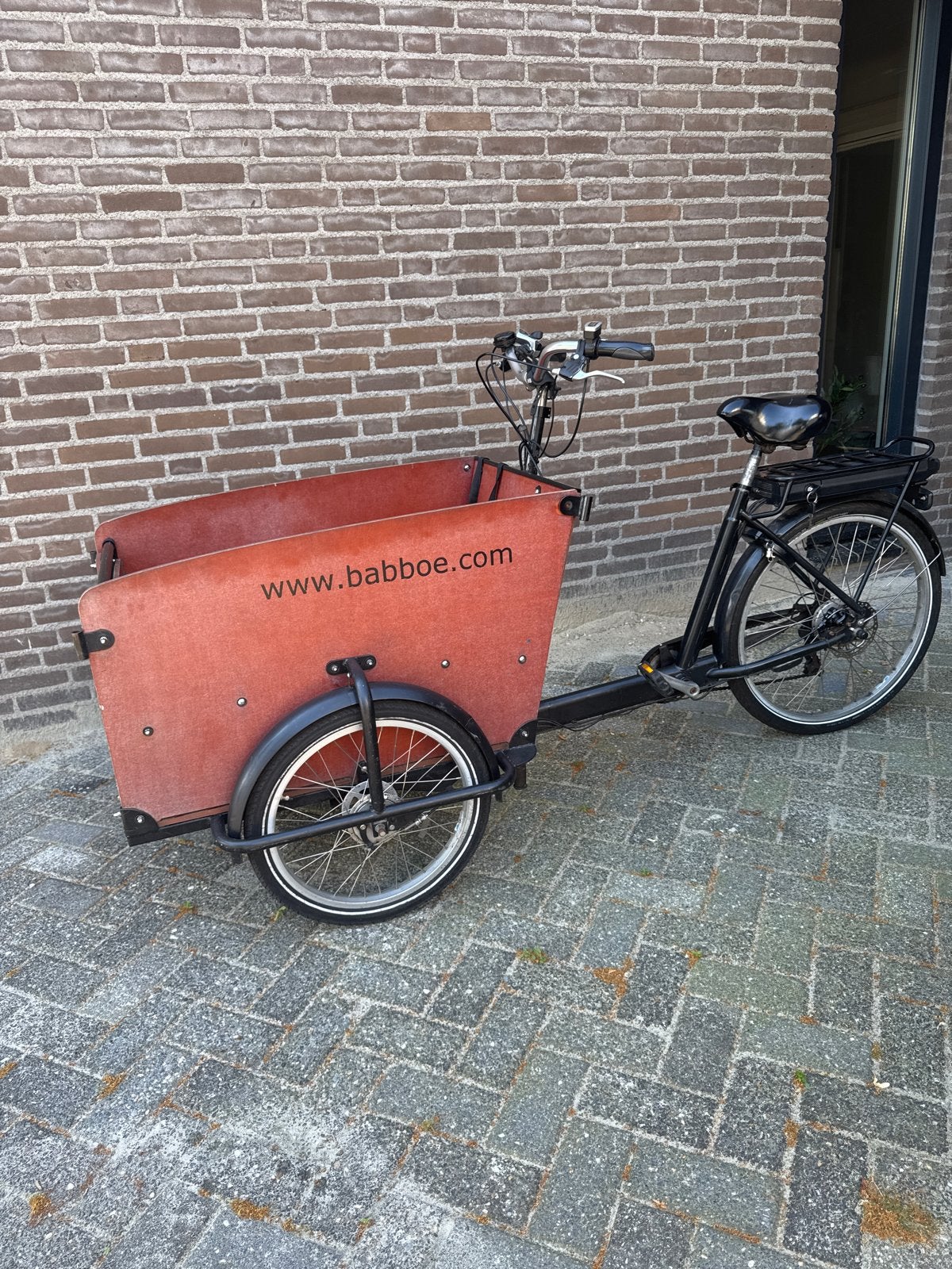 Elektrische Babboe bakfiets met 7 versnellingen en turbo, Fietsen en Brommers, 4 kinderen of meer, Gebruikt, Elektrisch, Trommelrem