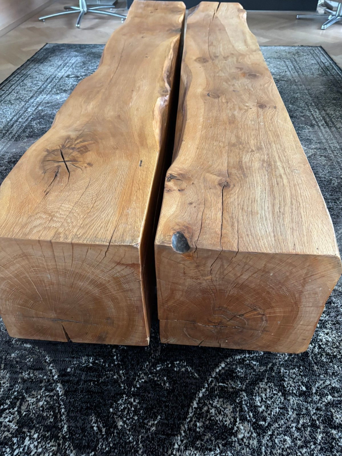 Foto 7 van Salontafel eiken uniek in soort  en zeer zwaar!!!!
